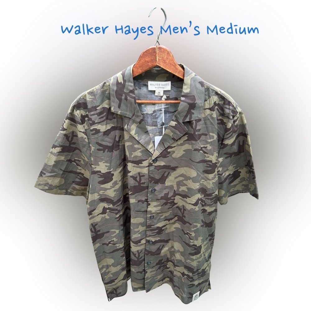 Walker Hayes for JCPenney Camo Men’s M Short Sleeve Camp Shirt